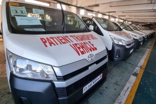 Toyota PH turns over 50 Hiace ambulances to PCSO