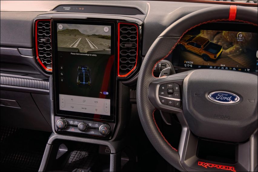 second-generation Ranger Raptor interior