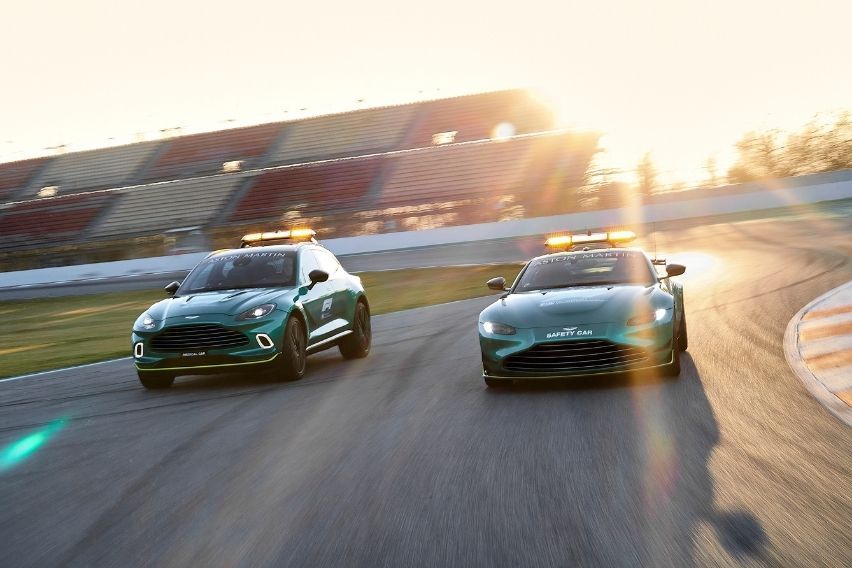 Aston Martin DBX Medical Car and Aston Martin Vantage Safety Car