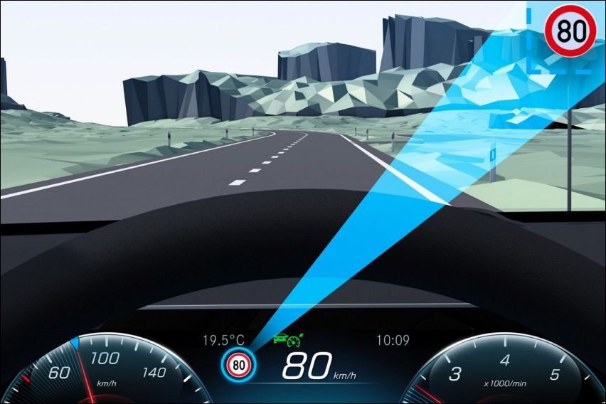 Mercedes EQA 250 AMG Line speed limit assist