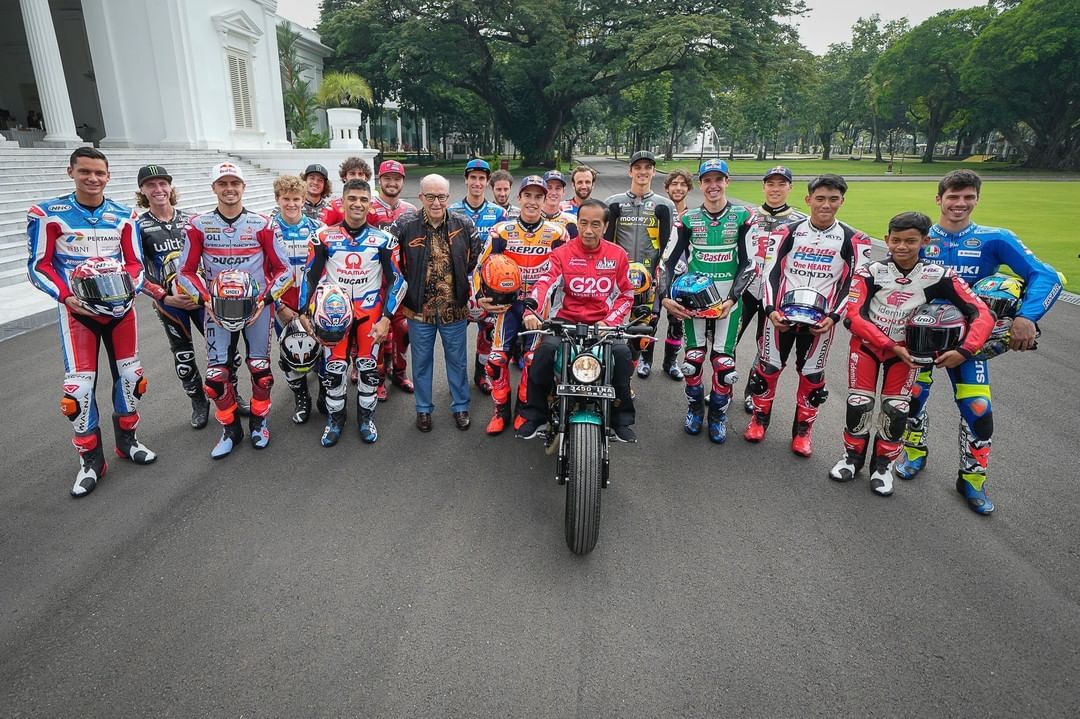 Wajah Gembira Pembalap MotoGP Disambut Jokowi di Istana
