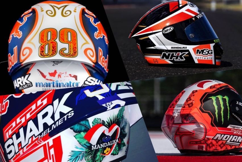 Khusus MotoGP Mandalika, Johann Zarco, Alex Rins, sampai Jorge Martin Gunakan Helm Bernuansa Indonesia