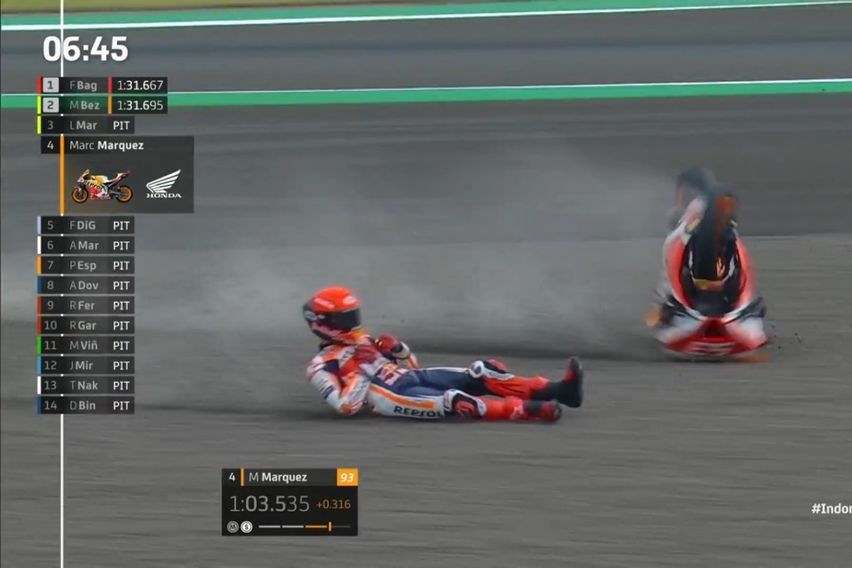 Marquez jatuh kualifikasi