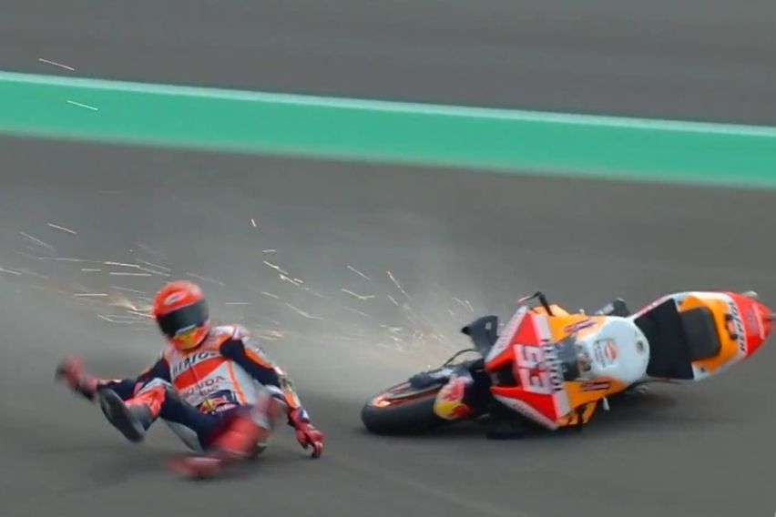 Marquez jatuh kualifikasi