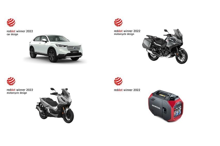 Honda HR-V e:HEV, motorcycles, generator nab 2022 Red Dot awards 
