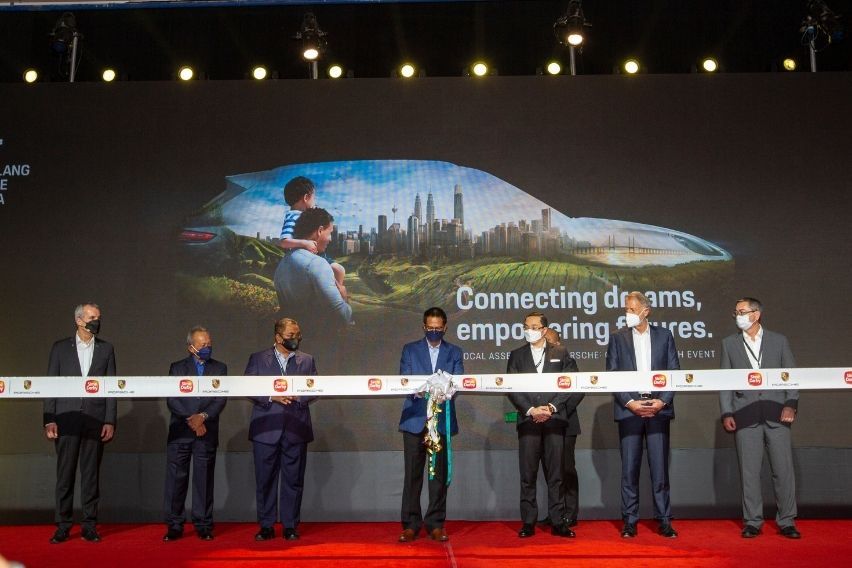 Porsche Malaysia assembly facility ribbon-cutting ceremony