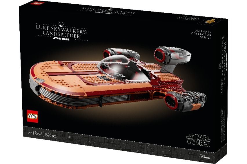 The Lego Star Wars Landspeeder is a faithful model of Luke Skywalker's vehicle