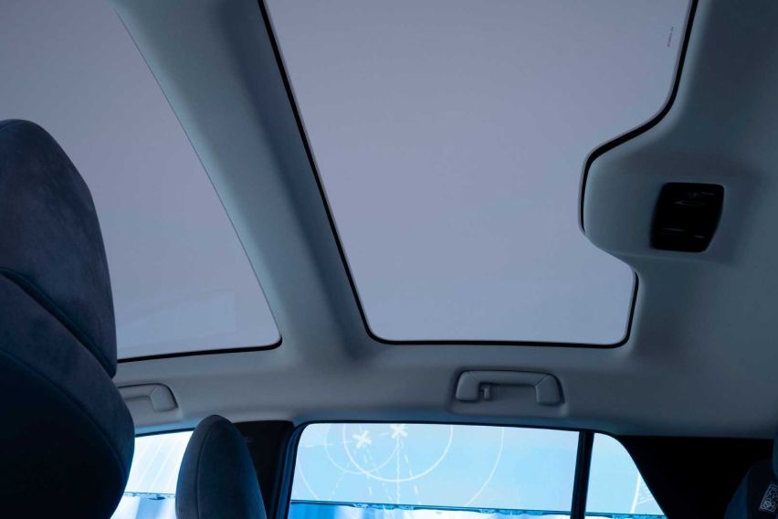 Dimmable panoramic roof