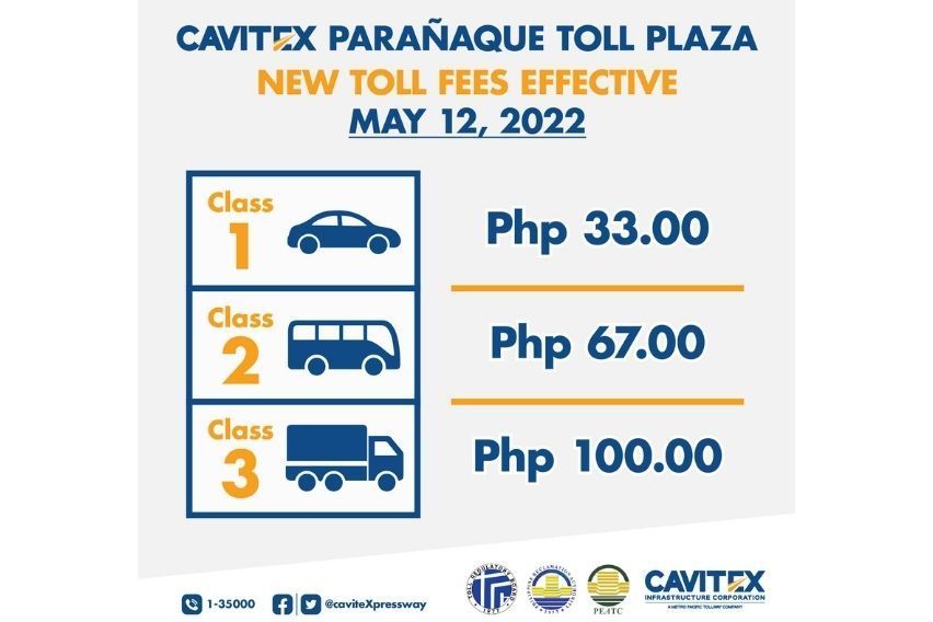 Cavitex toll fees to hike on May 12