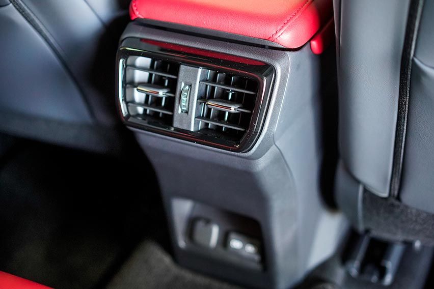 2022 Lexus NX SUV: rear vents