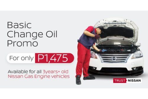 Nissan cars 3 years old and above get discounted oil change, other services