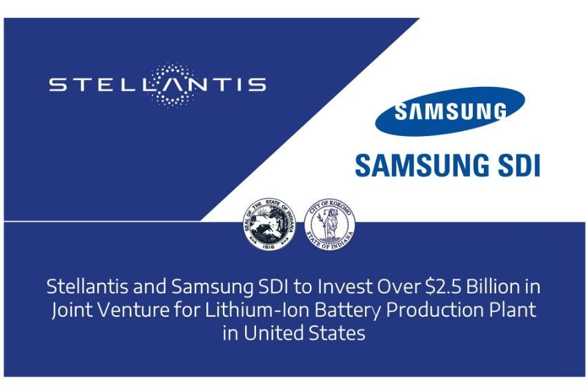 Stellantis, Samsung partner for US$2.5-B EV battery site in Indiana, production to start 2025