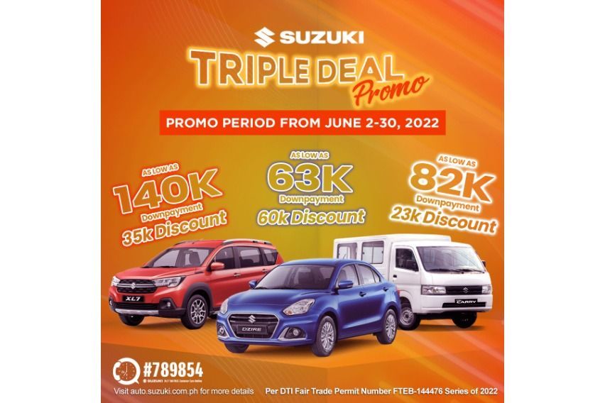 Suzuki PH showers buyers with incentives through extended 'Triple Deal Promo'