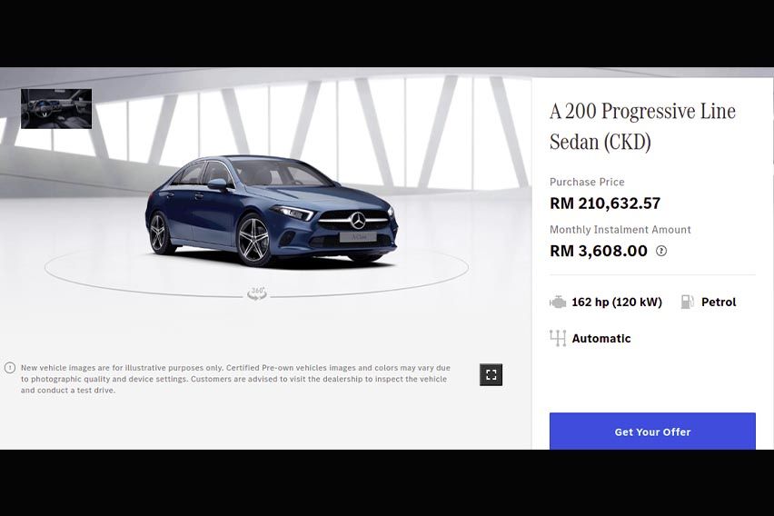Mercedes-Benz Malaysia online sales platform