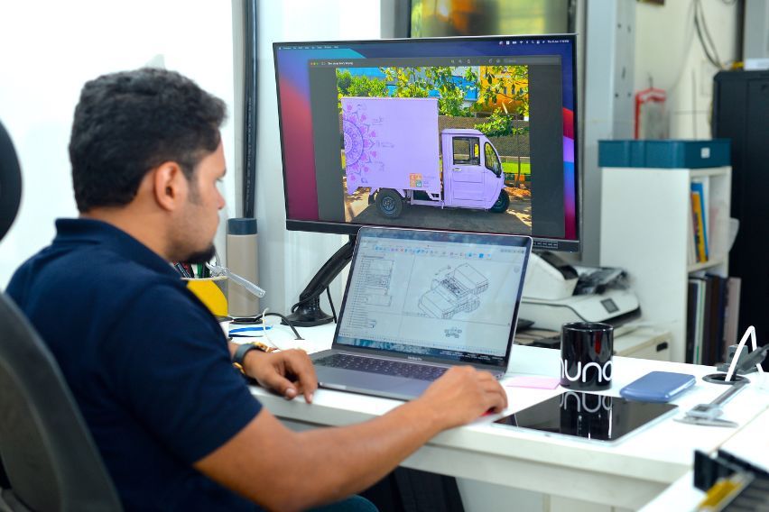 Audi x Nunam electric rickshaw