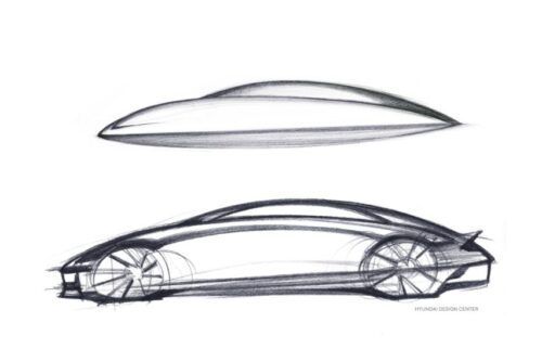 Check out this design concept sketch of the Hyundai Ioniq 6