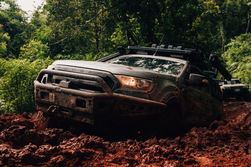 Philippine Overland Expedition FOrd Ranger in the mud