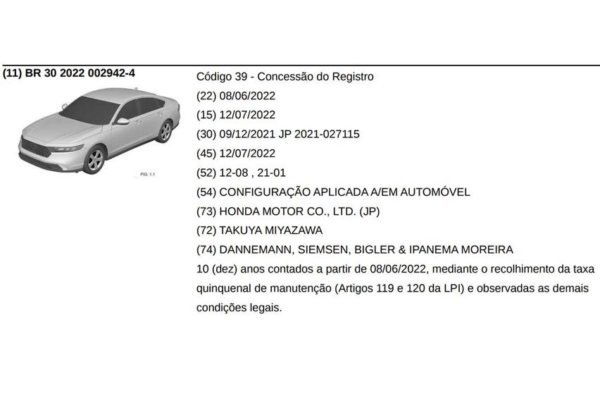  Honda Accord patent images detail