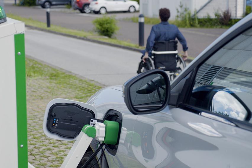Ford robot charging station