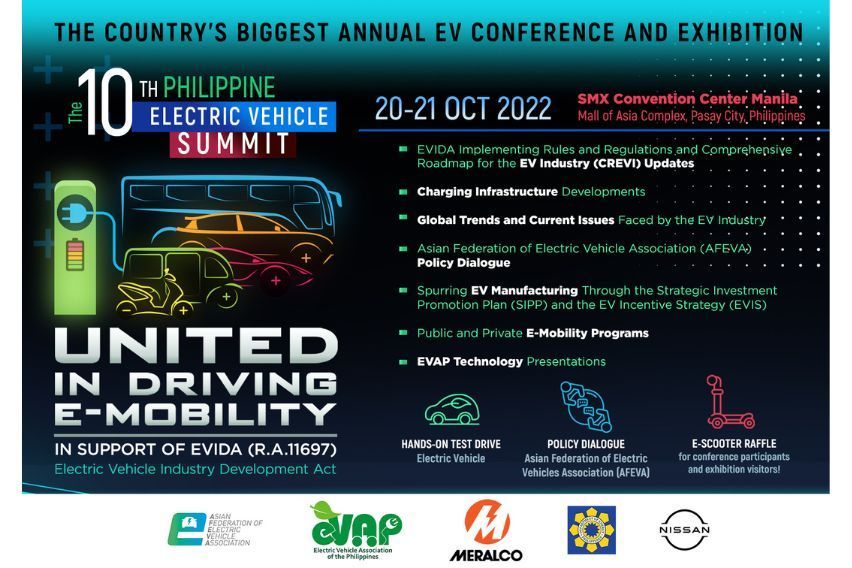 Philippine Electric Vehicle Summit returns to the physical stage on Oct. 20-21
