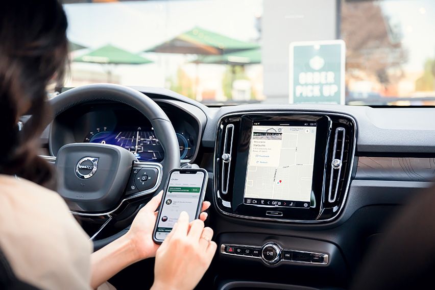 Volvo x Starbucks electric vehicle (EV) charging station