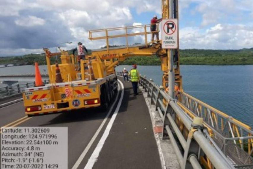 DPWH facilitates repair works on San Juanico Bridge