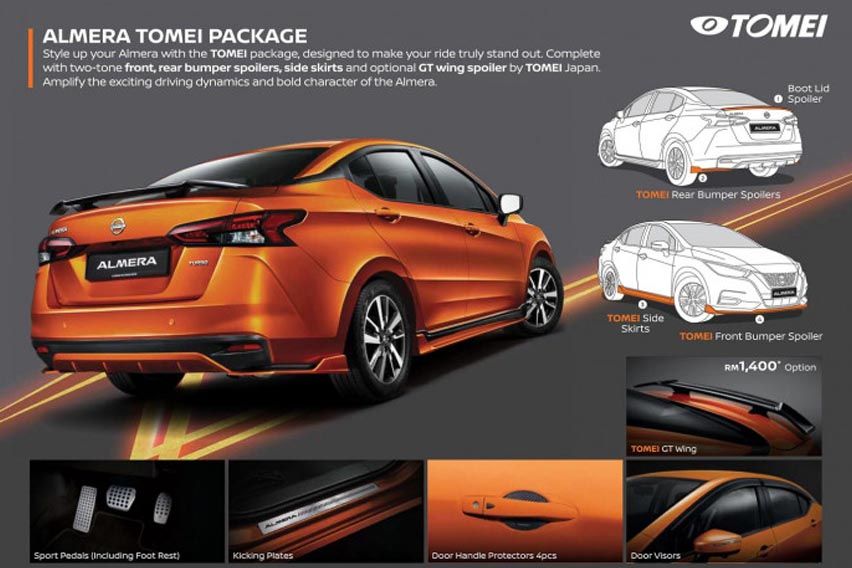  Tomei accessories for Almera