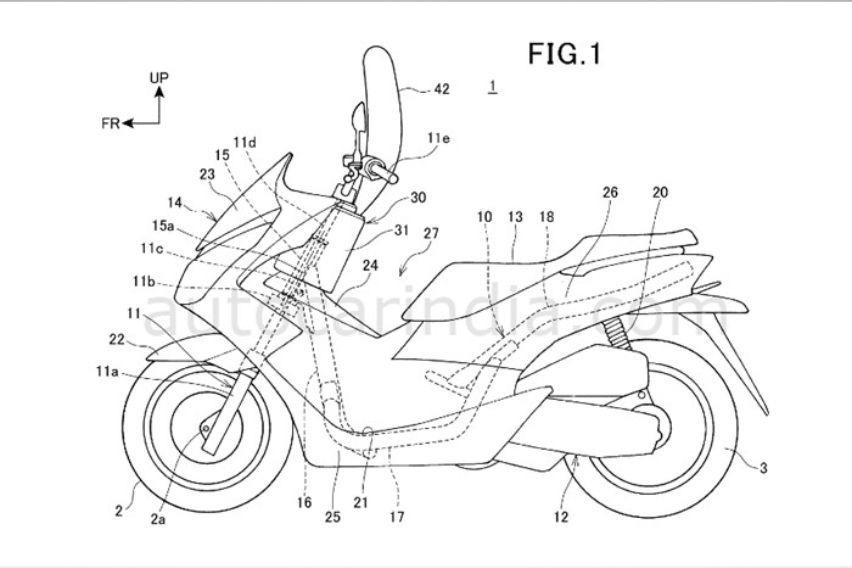 Honda scooters to get a frontal airbag system 
