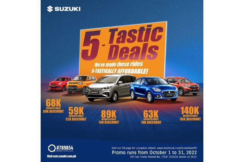 Suzuki Auto PH extends ‘5-Tastic Deals’ promo with more exciting offers