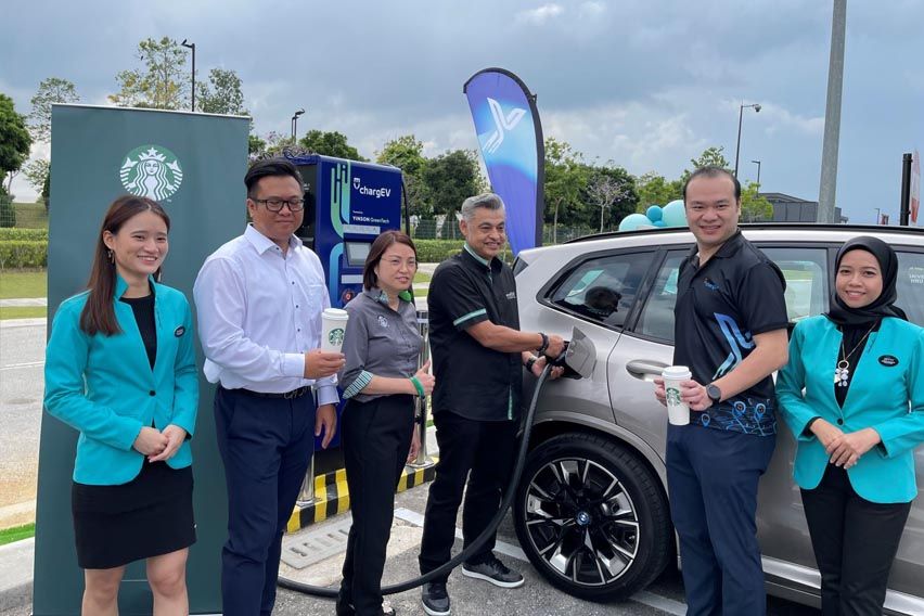 Starbucks EV charger in Malaysia