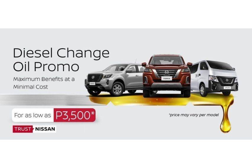 Nissan PH offers up to 40% discount on diesel oil change