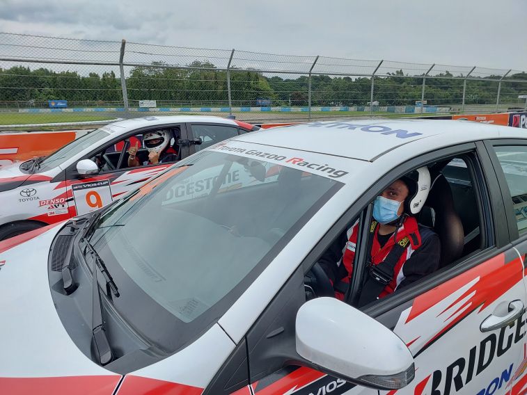 ZigWheels Staff behind the wheels of the vios cup