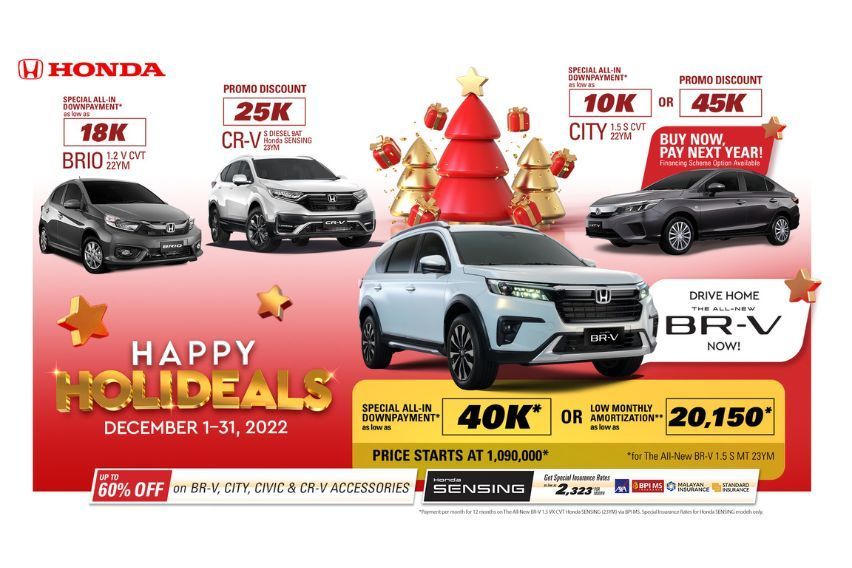 Honda Cars PH brings 'Happy Holideals' until Dec. 31 