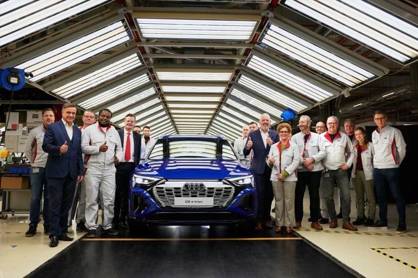 First Audi Q8 e-tron rolls-off production line in Brussels 
