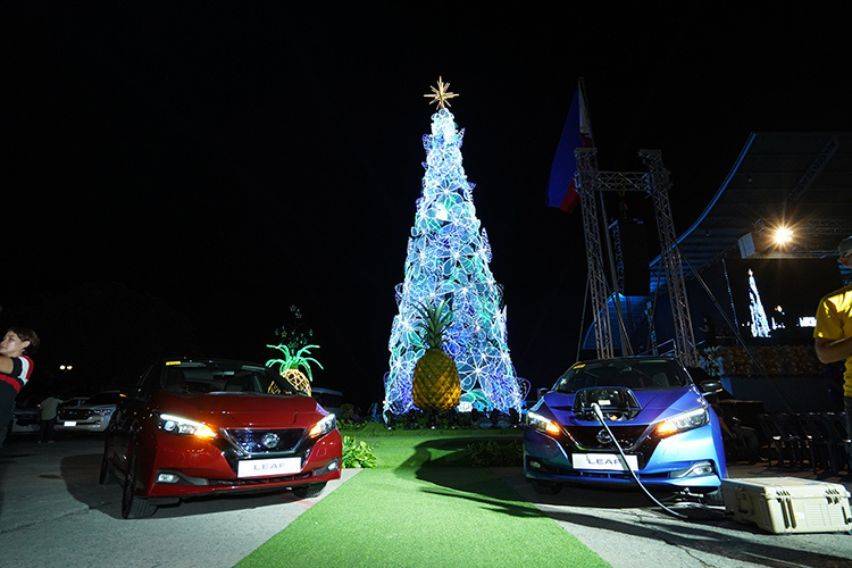 2023 Nissan Leaf powers the lights of Ormoc City Christmas tree