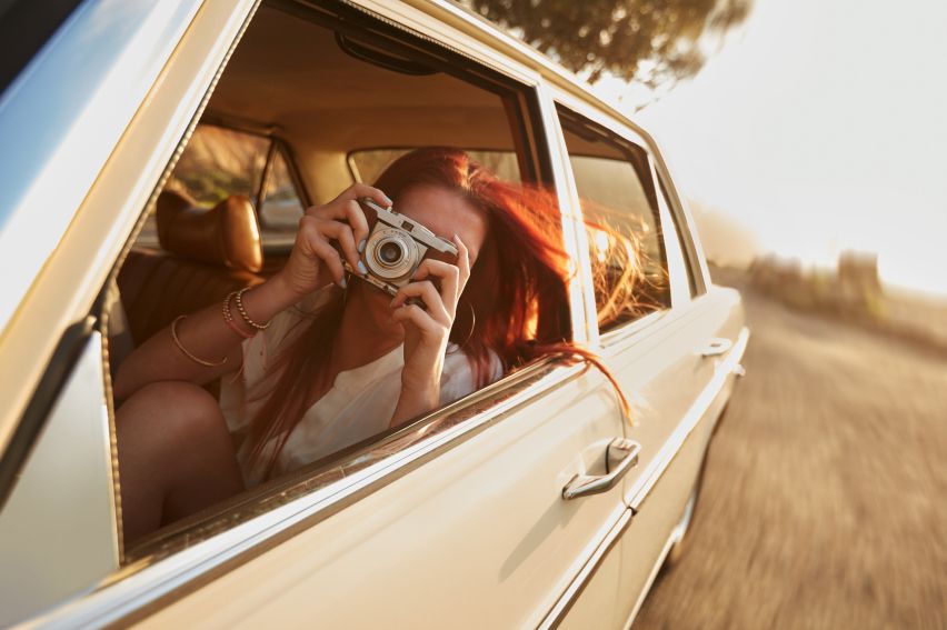 Roadtrip person camera