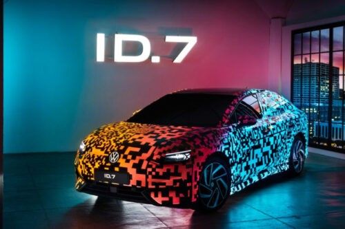 Volkswagen ID.7 EV debuts with a digital camouflage