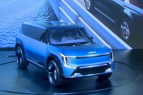 Kia EV9 electric SUV previewed at Auto Expo 2023