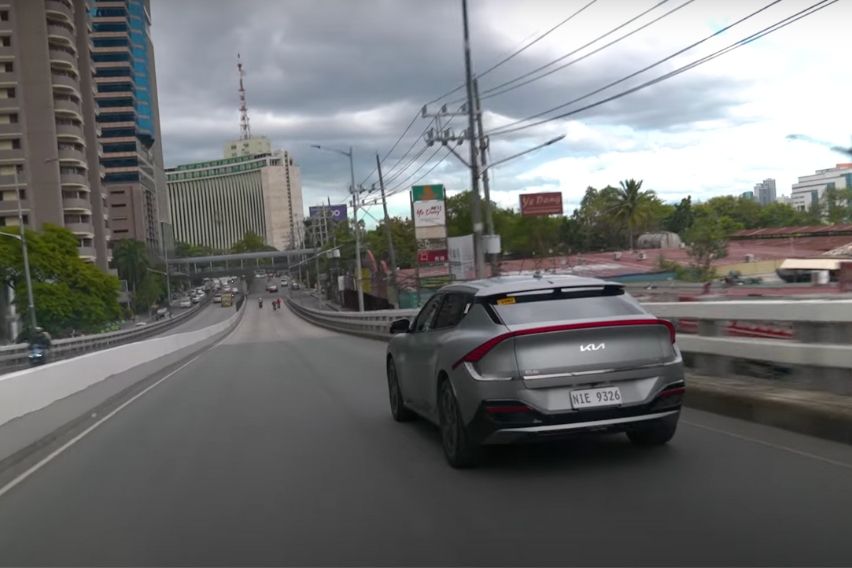 2023 Kia EV6 GT-Line Rear on the Road