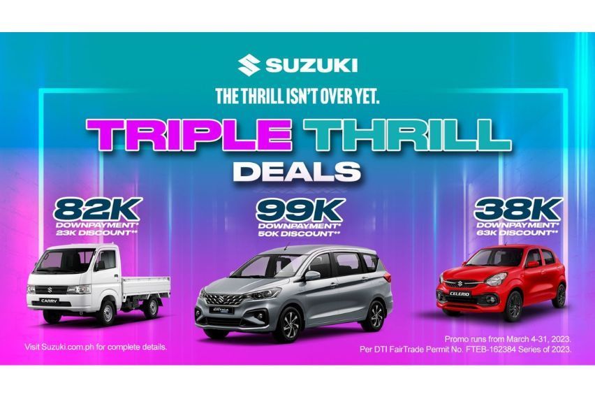 Suzuki PH extends ‘Triple Thrill Deals’ until March 31