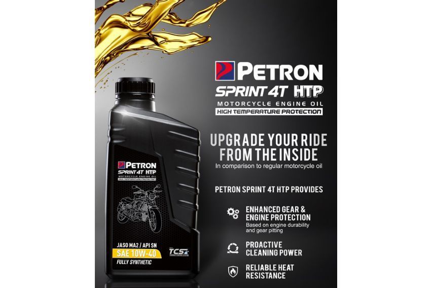 Petron showcases Sprint 4T HTP motorcycle engine oil  