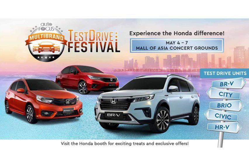 Test drive your favorite Honda models at SM Mall of Asia from May 4 to 7