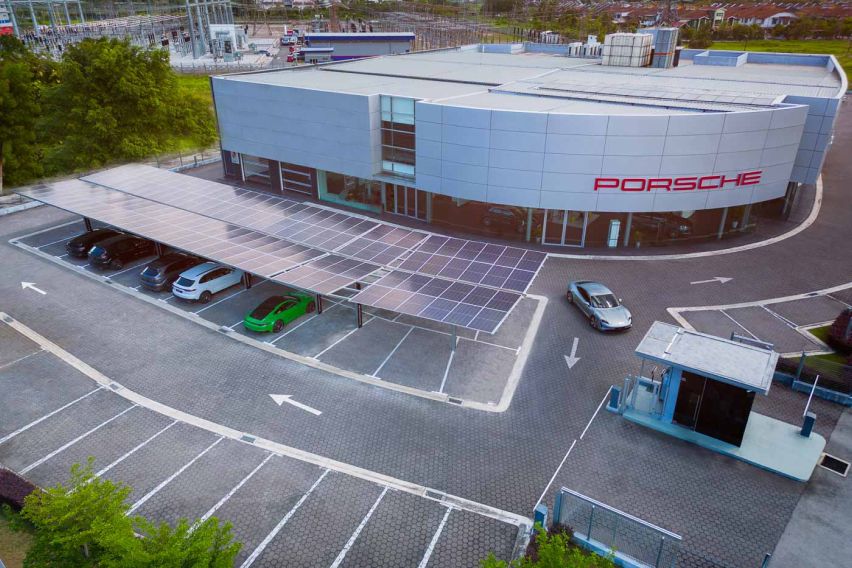 Solar panel at Porsche centre