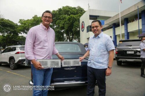 LTO Issues License Plate to First Registered Vintage Vehicle in PH