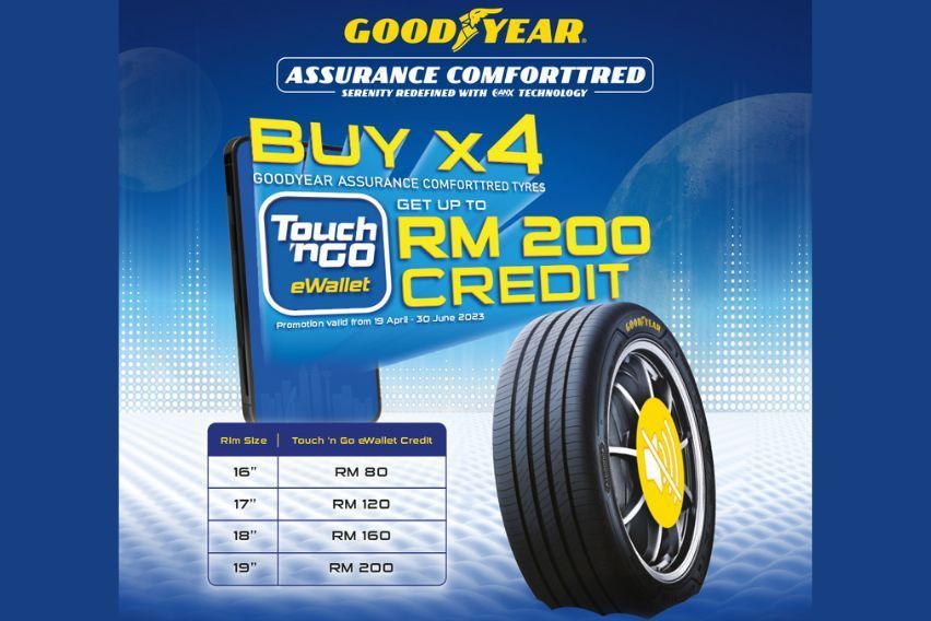 Get RM 200 Touch ‘n Go eWallet credit with Goodyear Malaysia new promo