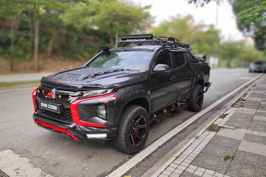 Modified Mitsubishi Triton and Xpander on display at Tokyo Auto Salon, KL