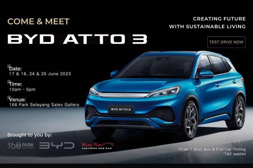 BYD Atto 3 EV to be on display at 168 Park Selayang this month