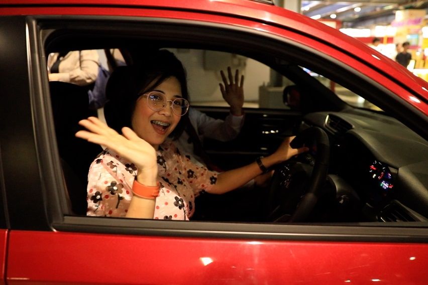 Honda Test drive with moms