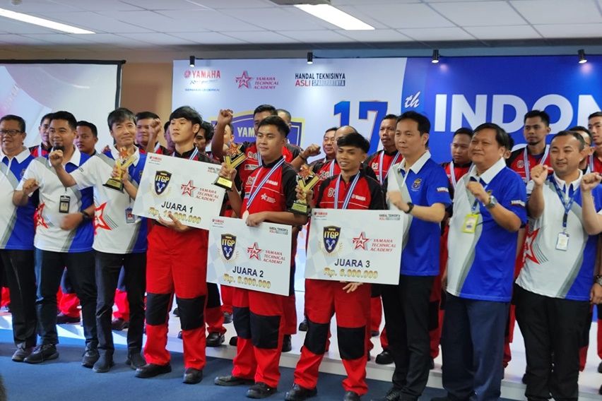 Pria Asal Bangka Jadi Mekanik Terbaik Yamaha di ITGP 2023