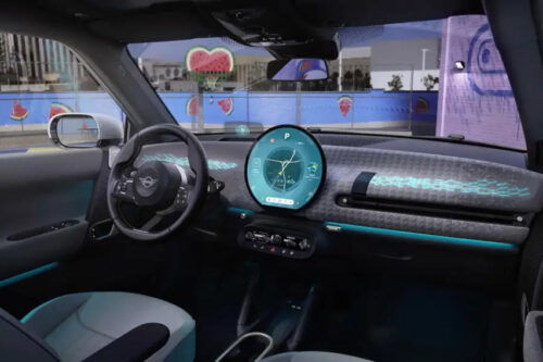 Here’s your first glimpse at 2024 Mini Cooper EV’s retro-futuristic cabin